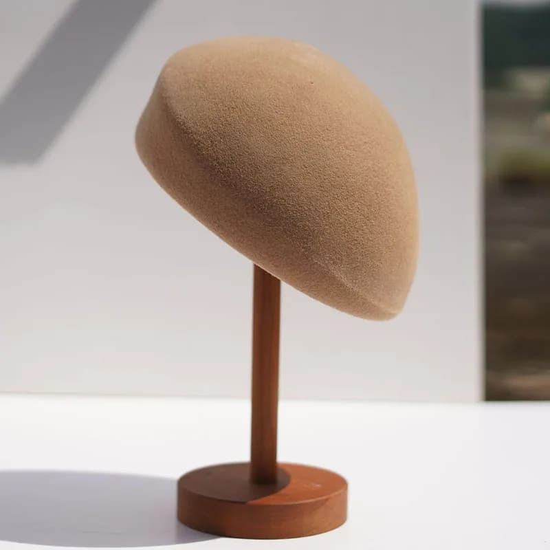 Béret en feutre de laine de style français pour femmes, chapeaux d'hiver formels, pilulier, Derby, c