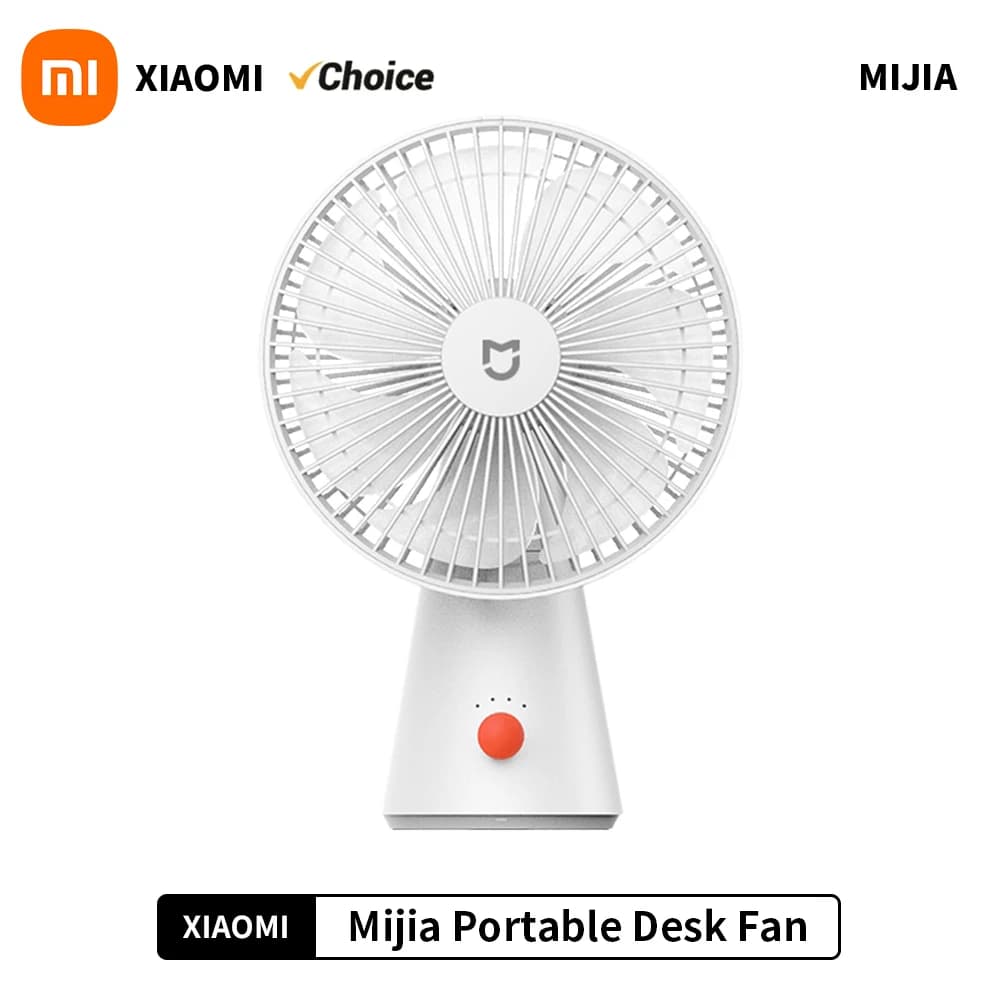 XIAOMI-Ventilateur de bureau portable, mini ventilateur électrique sans fil, aste par USB, à 4 vites