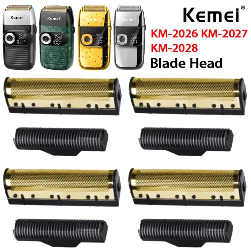 Lame de rechange pour Kemei KM-2026/2027/2028, ensemble de lames professionnelles originales, tête d