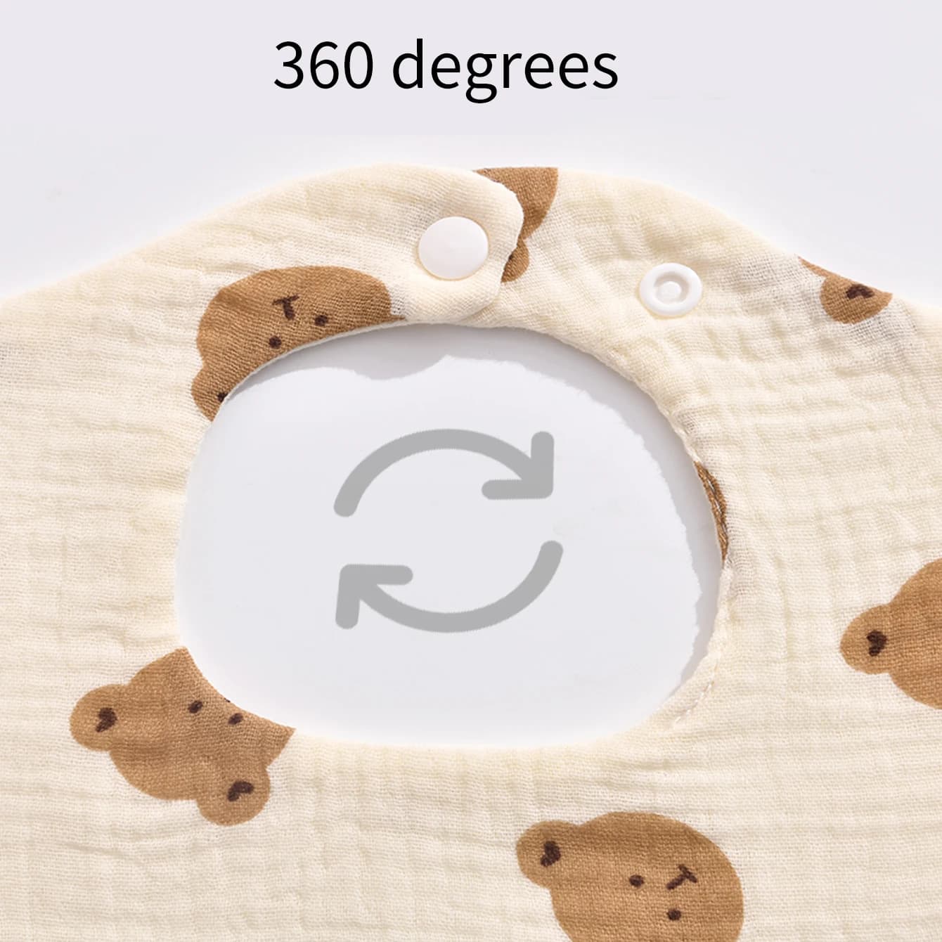 4 bavoirs pour bébé super doux et confortables, adaptés aux âges de 0 à 3 ans, avec boutons dissimul