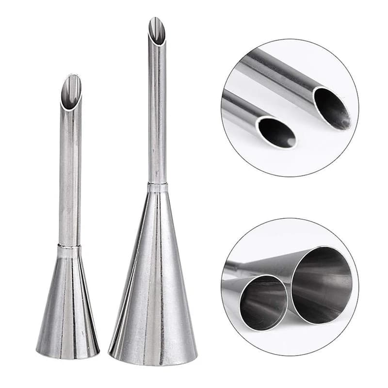 Buses de crème bouffantes en acier inoxydable, 1/4 pièces, pointe de tuyauterie de glaçage pour gâte