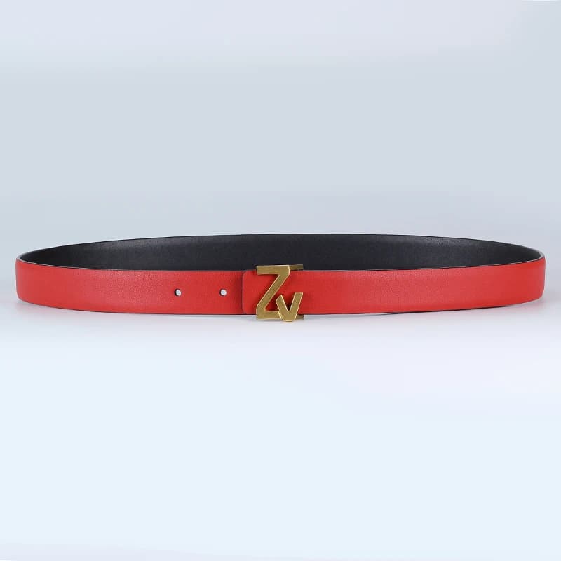 Ceinture de marque en cuir réversible de luxe, largeur 25mm, Design pour femmes et filles, ceinture 