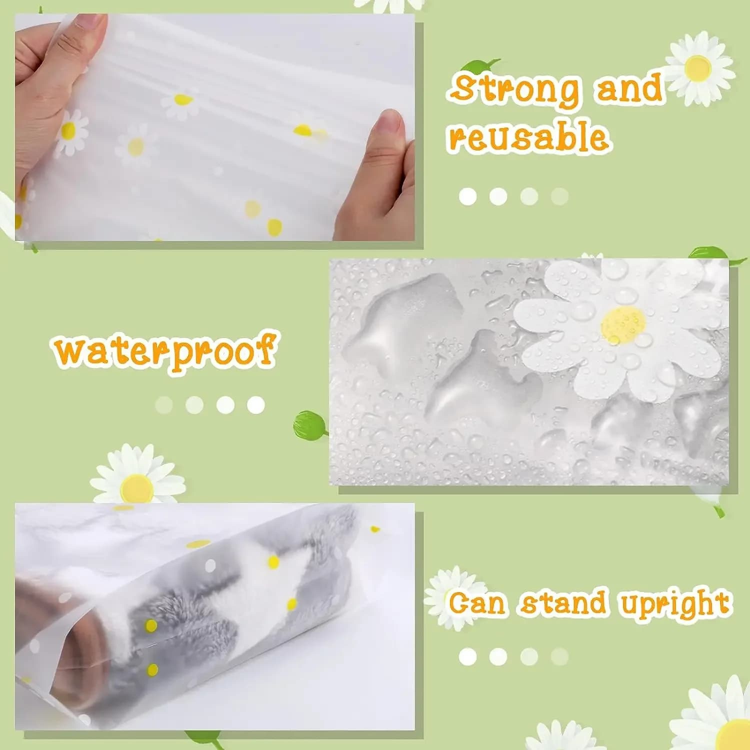 Sacs à fermeture éclair réutilisables, 5/10 pièces, sacs de rangement en plastique pour vêtements de