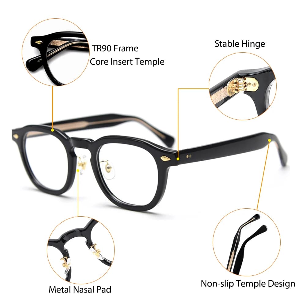 CATERSIDE – lunettes simples à monture Tr-90, anti-lumière bleue, rondes, de haute qualité, pour hom
