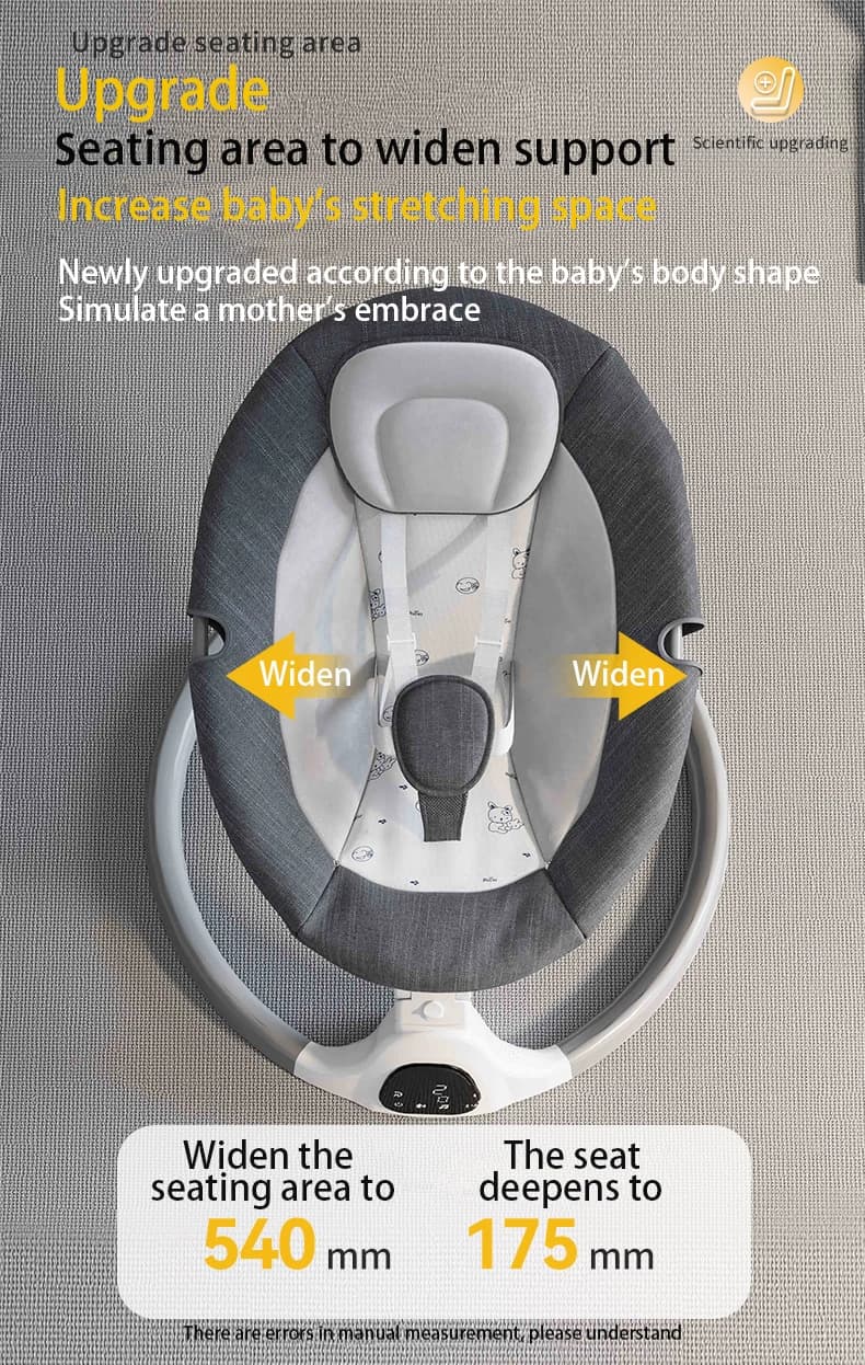 Berceau électrique pour bébé Musique Bluetooth Chaise berçante pour bébé Moustiquaire Télécommande B