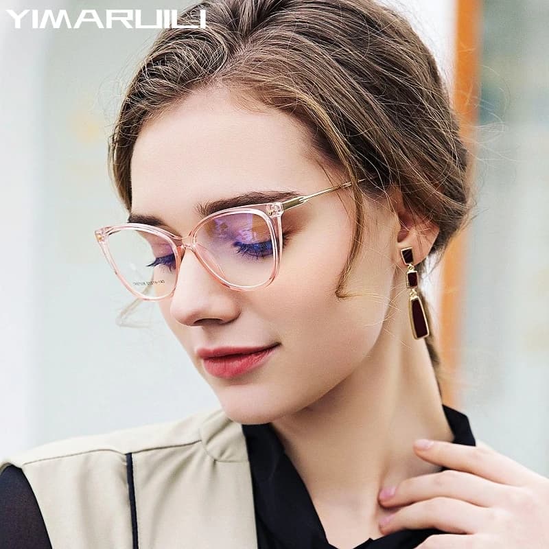YIMARUILI mode papillon TR90 alliage lunettes myopes rétro Ultra-léger oeil de chat optique Prescrip