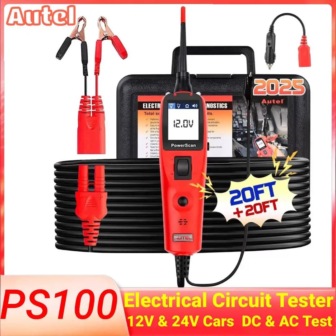 Autel Power Scan PS100 – Kit de sonde de Circuit électrique, 12V 24V AC DC, tension numérique, teste