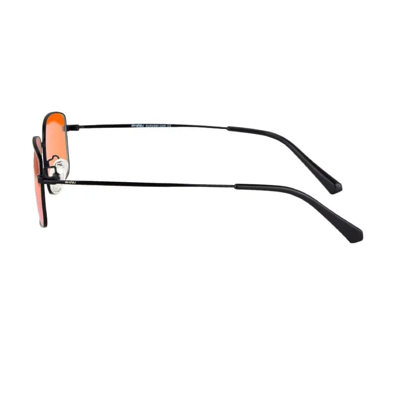 Lunettes de lumière bleue hommes lentille Orange lentille rouge lentille claire lunettes en métal pr