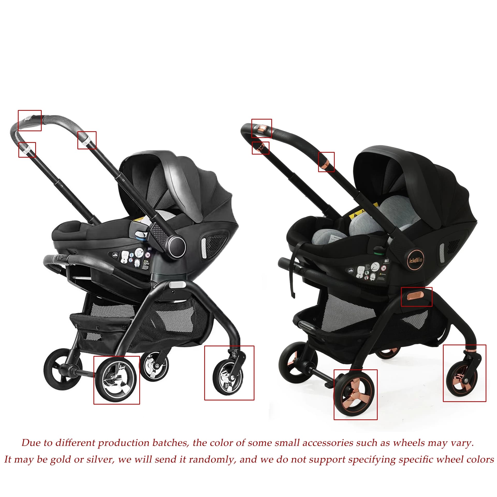 Poussette 4 en 1 pour nouveau-né, siège auto multifonction, légère, à quatre roues, poussette bidire
