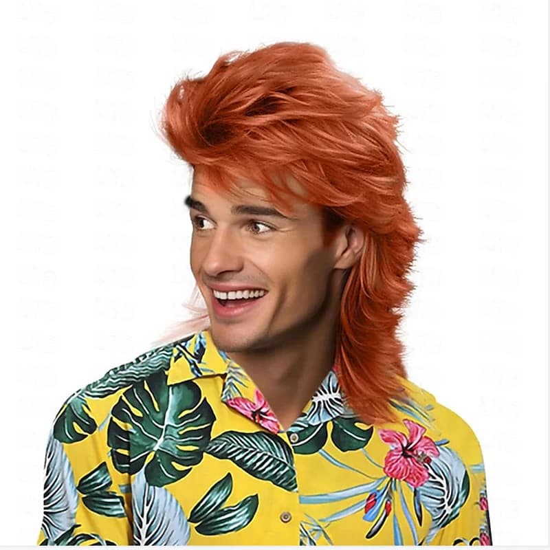 HAIRJOY – perruques synthétiques mulet pour hommes, perruques synthétiques de fête costumée des anné