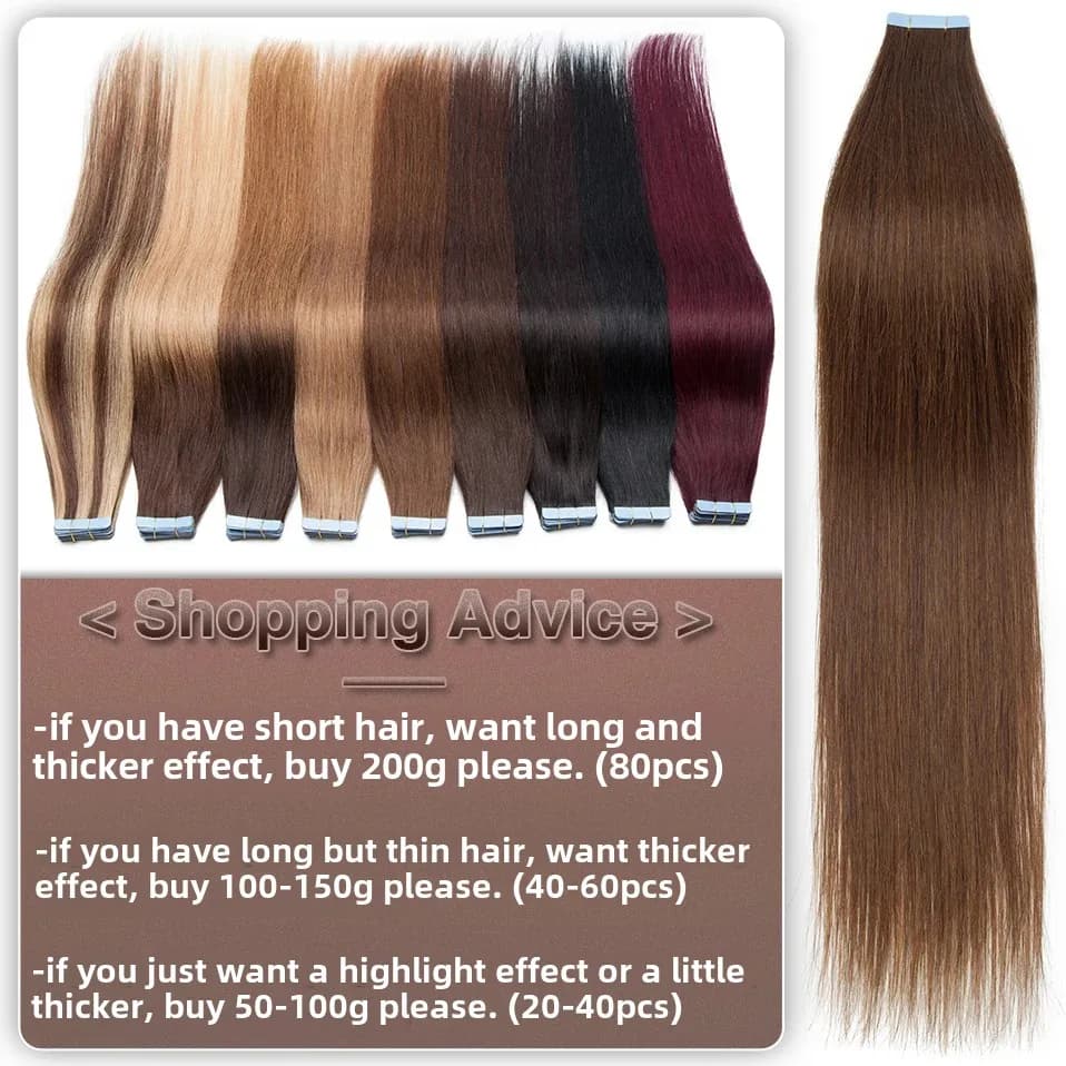 S-noilite 20 pièces bande dans les Extensions de cheveux cheveux humains 2.5g méga cheveux raides ch