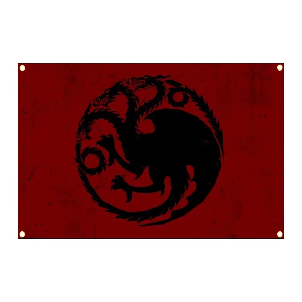Drapeau de fierté à accrocher T-TARGARYEN drapeaux personnalisés pour chambres drapeaux et bannières