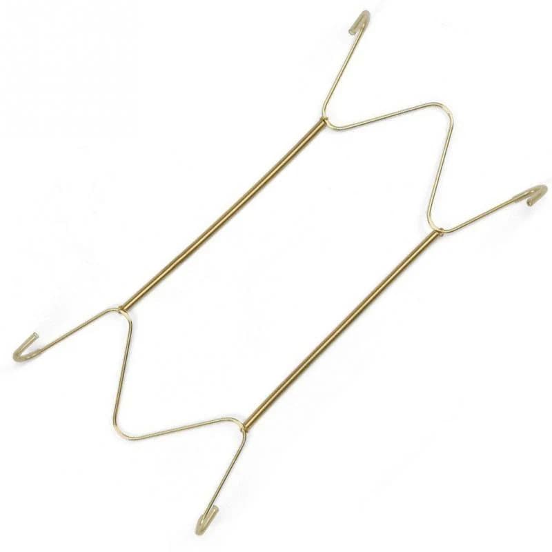 Offre spéciale assiettes plats en acier inoxydable cintre ressort plaques support crochet adaptateur