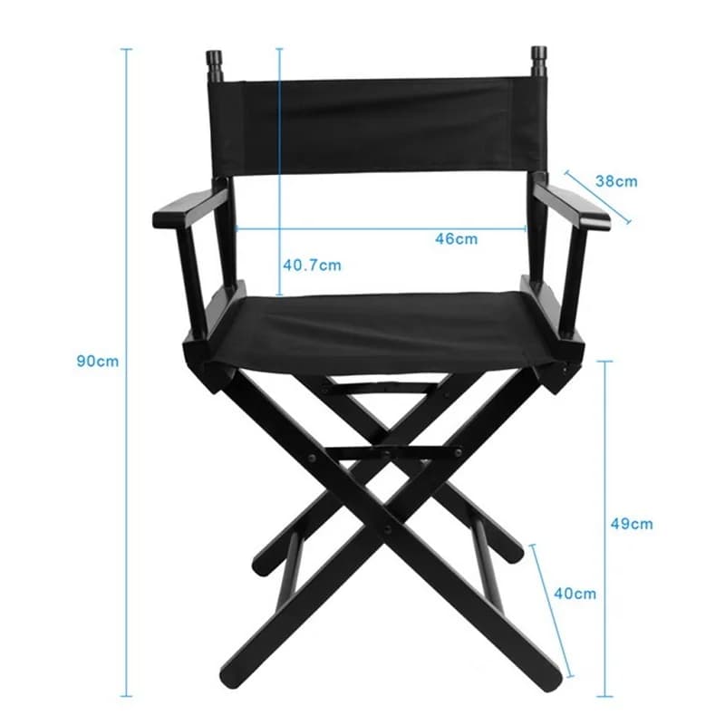 SELENS-Chaise Pliante Portable en Bois Massif, Équipement de Réalisateur, Chaise de Maquillage en To