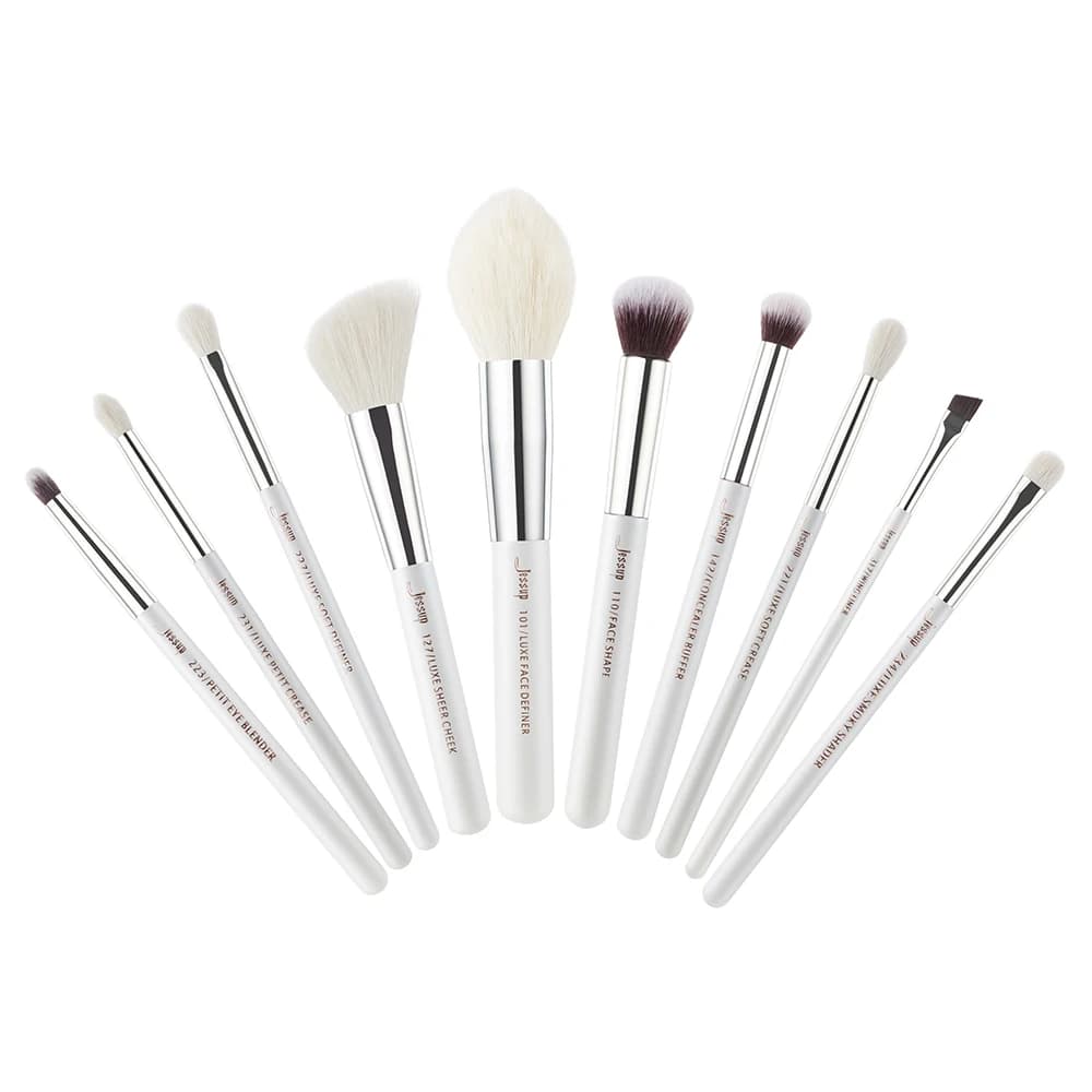 Jessup ensemble de pinceaux 10 pièces pinceaux de maquillage professionnels ensembles fond de teint 