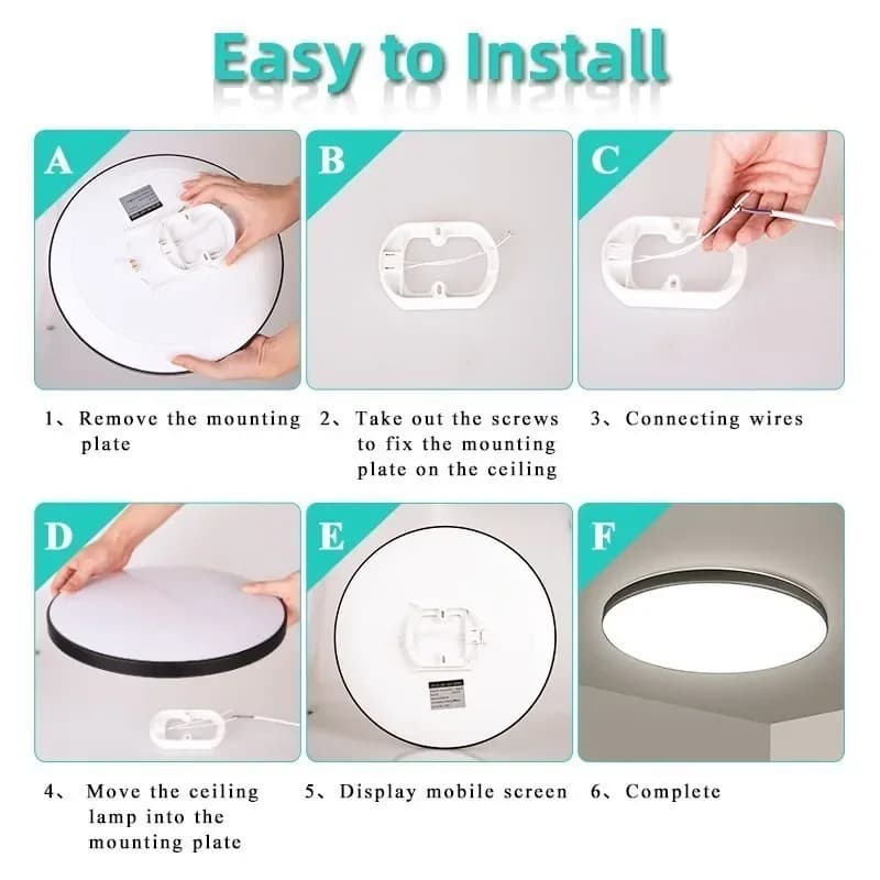 CY plafond moderne Led plafonnier chambre lumière économie d'énergie 18W 30W Ip65 étanche rond Led p