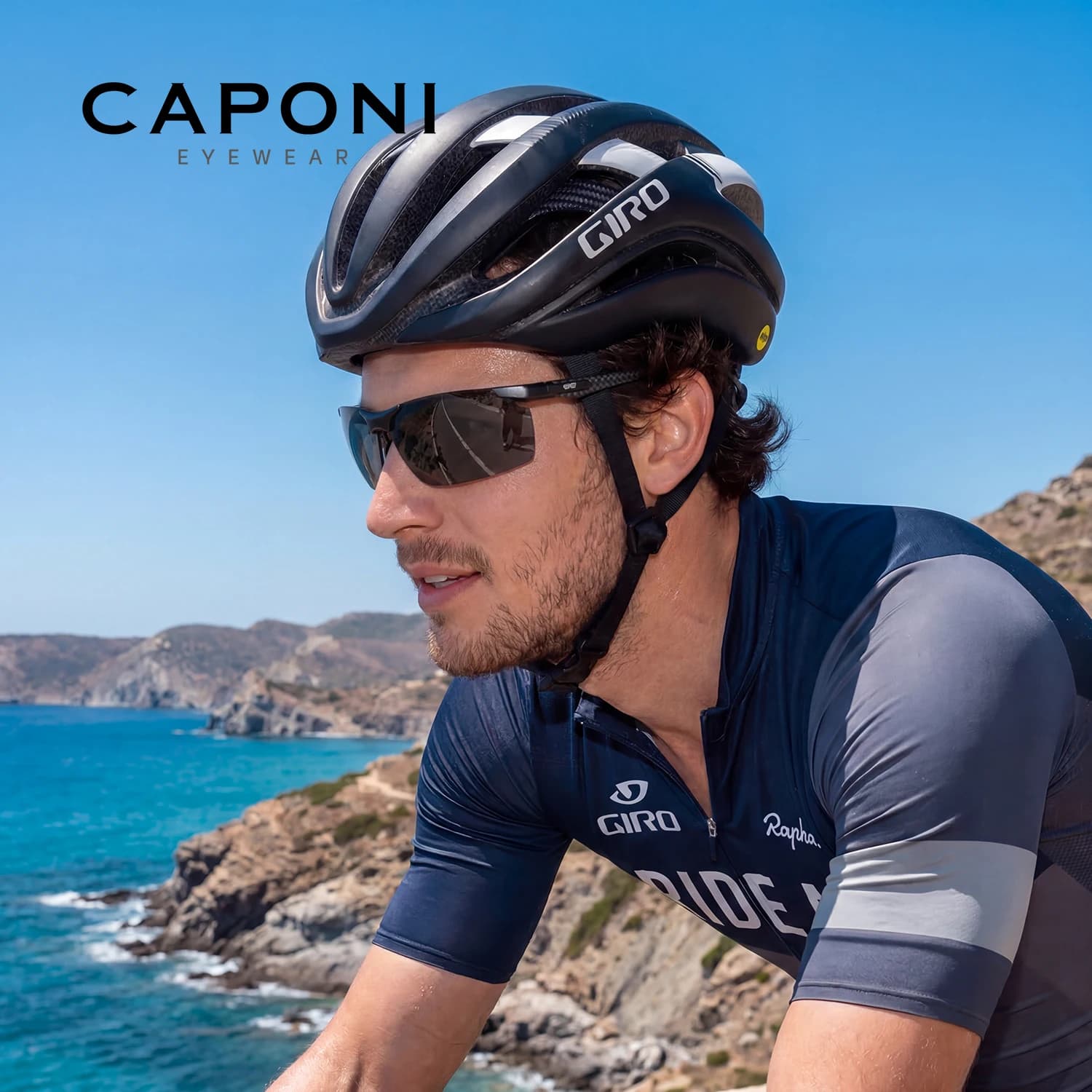 CAPONI  – lunettes de soleil polarisées pour hommes, sport, conduite, photochromique, UV400, Alumini