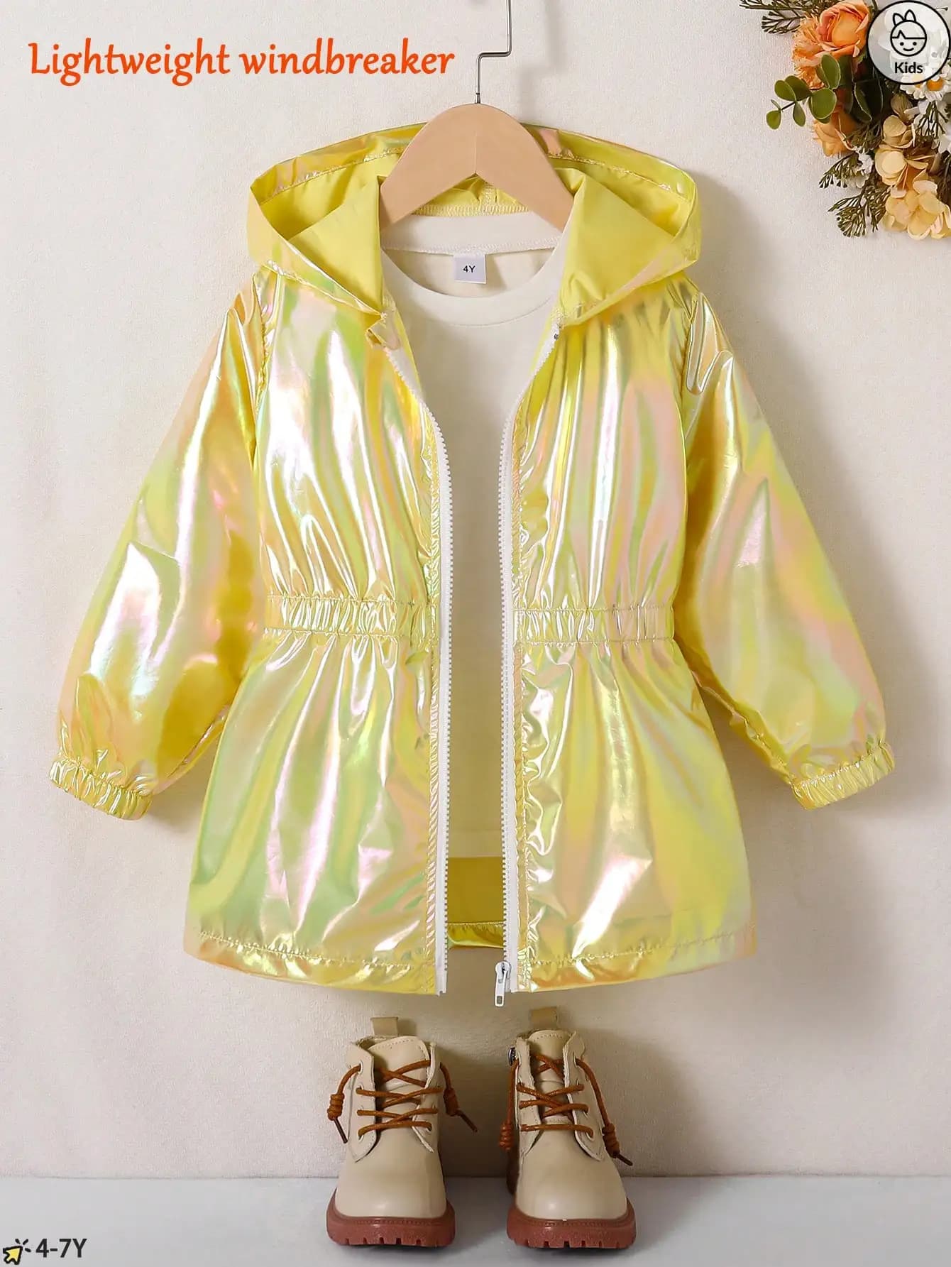 Veste coupe-vent laser pour filles, imperméable multifonctionnel anti-UV avec taille ajustée, style 