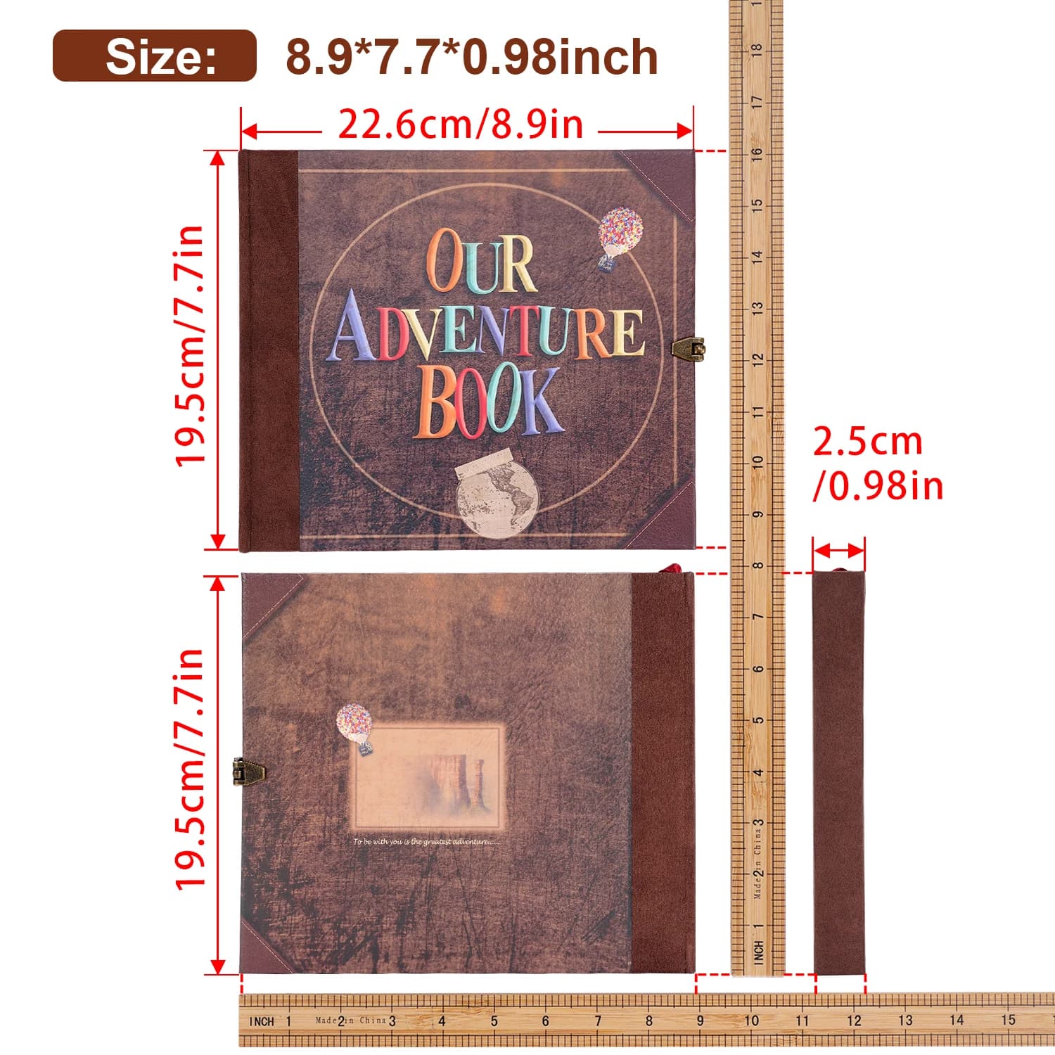 Notre livre d'aventure 146 pages bricolage Album Photo fait à la main Scrapbook rétro Kraft Album an