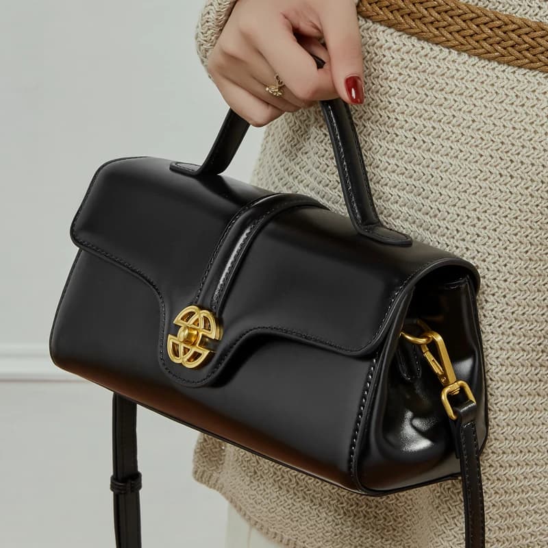 Sac à main de luxe en cuir de vache fendu pour femmes, sac à bandoulière carré de bonne qualité, nou