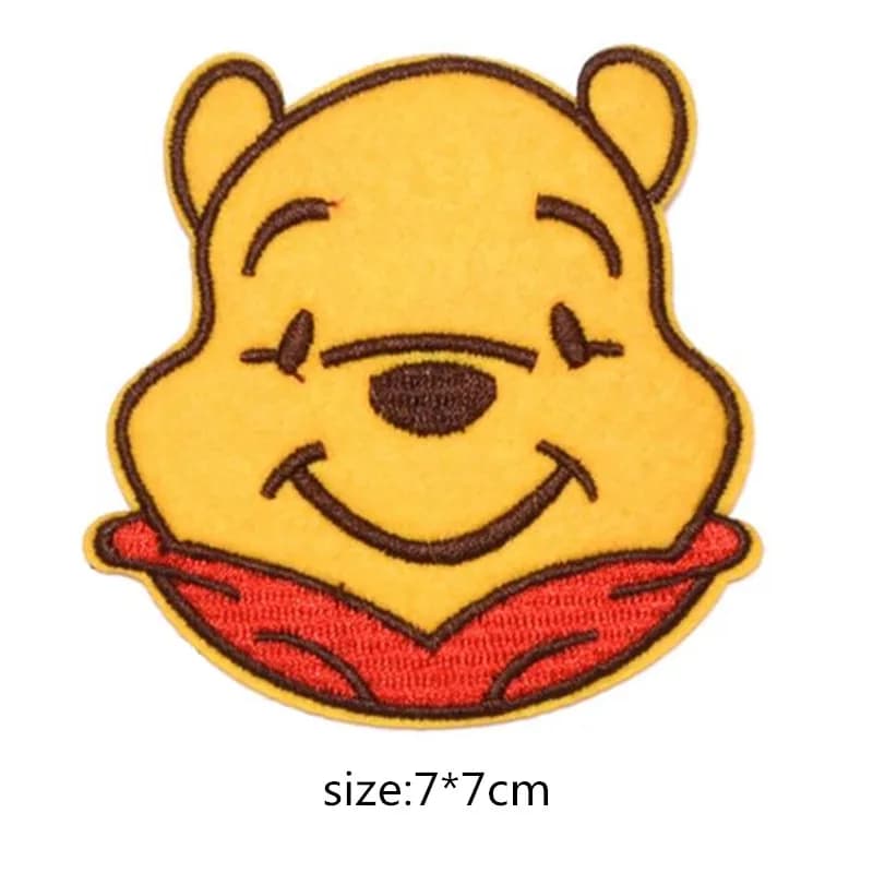 Dessin animé Winnie l'ourson Patch brodé fer sur jolis patchs en tissu brodé bricolage vêtement déco