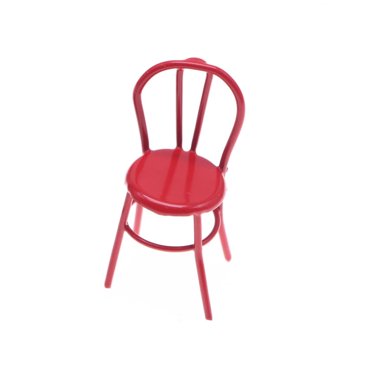 Maison de poupée Miniature Matal Bistro dossier chaise artificielle maison fer salle à manger chaise