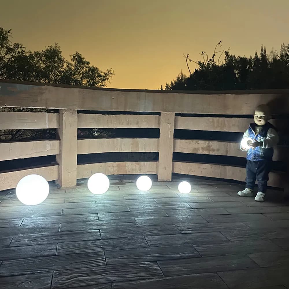 Boule lumineuse LED Rechargeable pour enfants et adultes, veilleuse Globe à couleur changeante RGB a