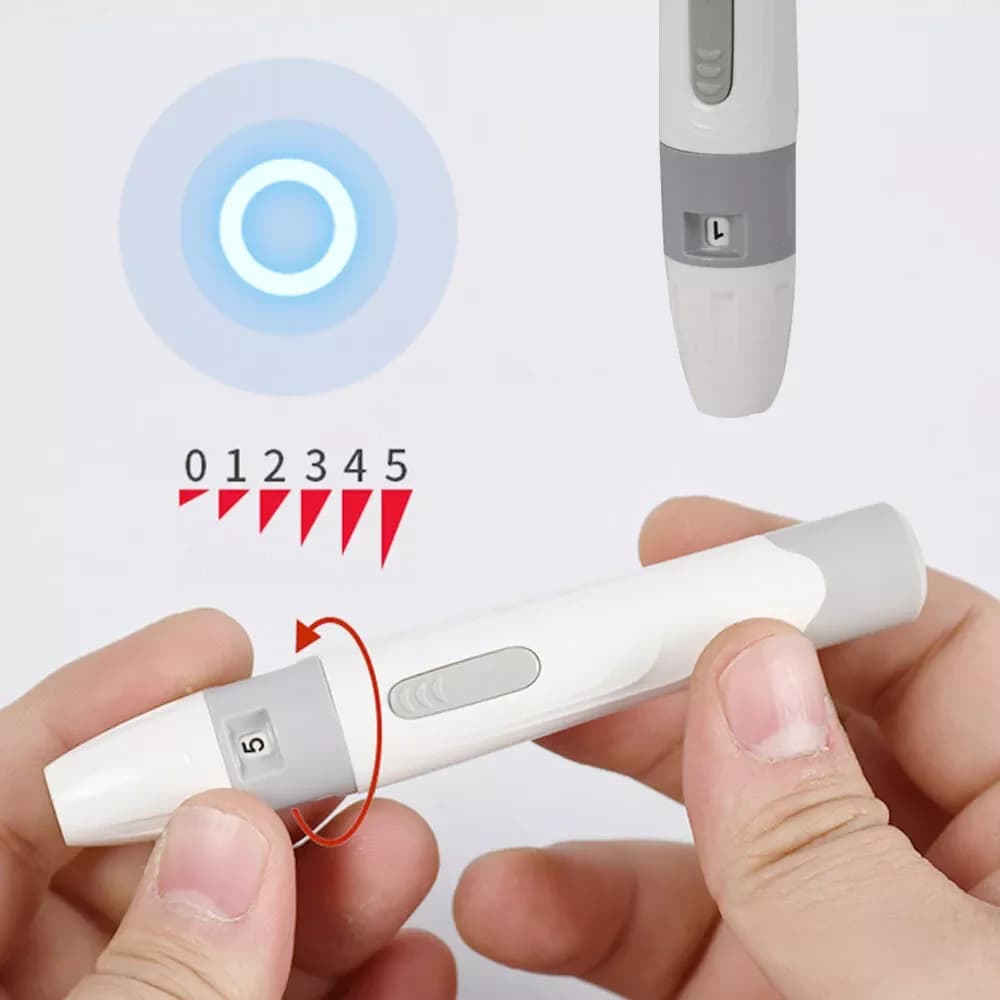Stylo de lancette à profondeur réglable, échantillonnage du sang, stylo de Test de glycémie, disposi