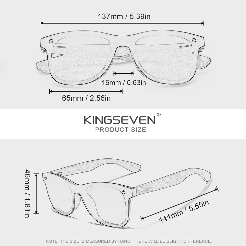 KINGSEVEN mode noyer lunettes de soleil hommes femmes polarisées UV400 lunettes de protection en boi
