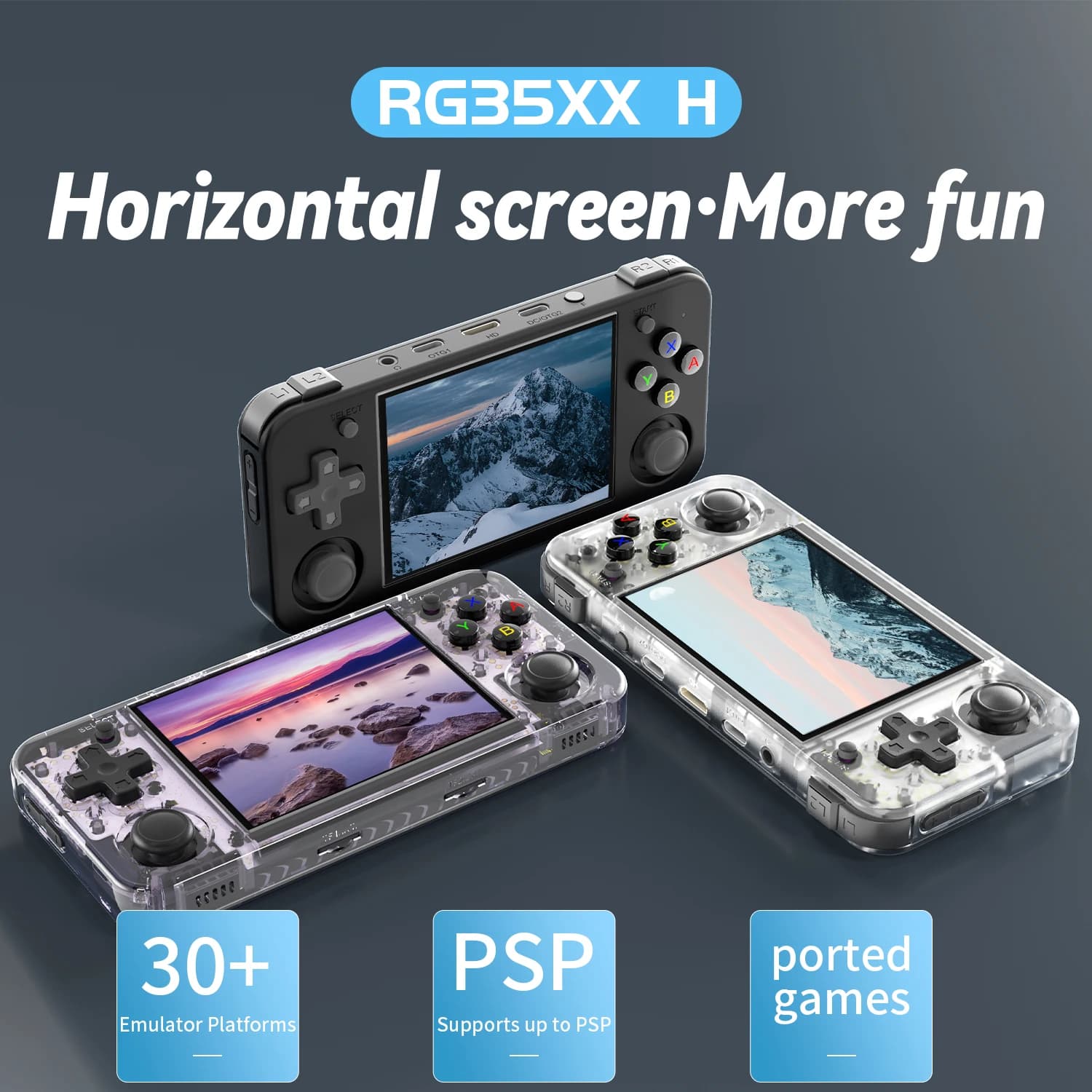 ANBERNIC RG35XX H Console de jeu portable écran IPS 3.5 pouces Linux H700 lecteur de jeux vidéo rétr