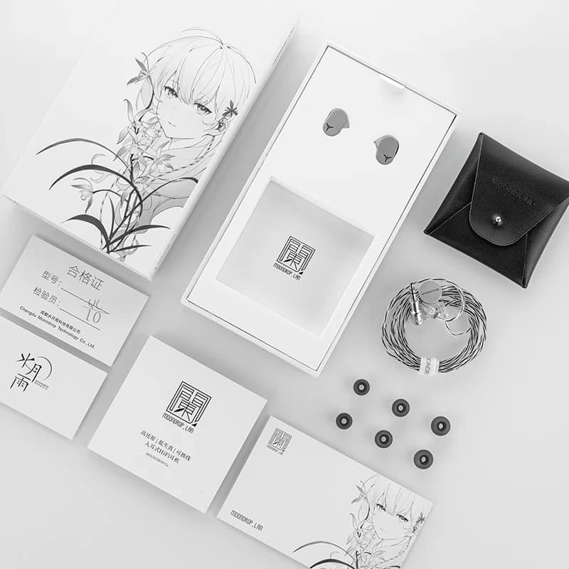 MOONDROP LAN HIFI écouteur filaire écouteurs IEM 0.78mm dôme plaqué beryllium composite diaphragme c