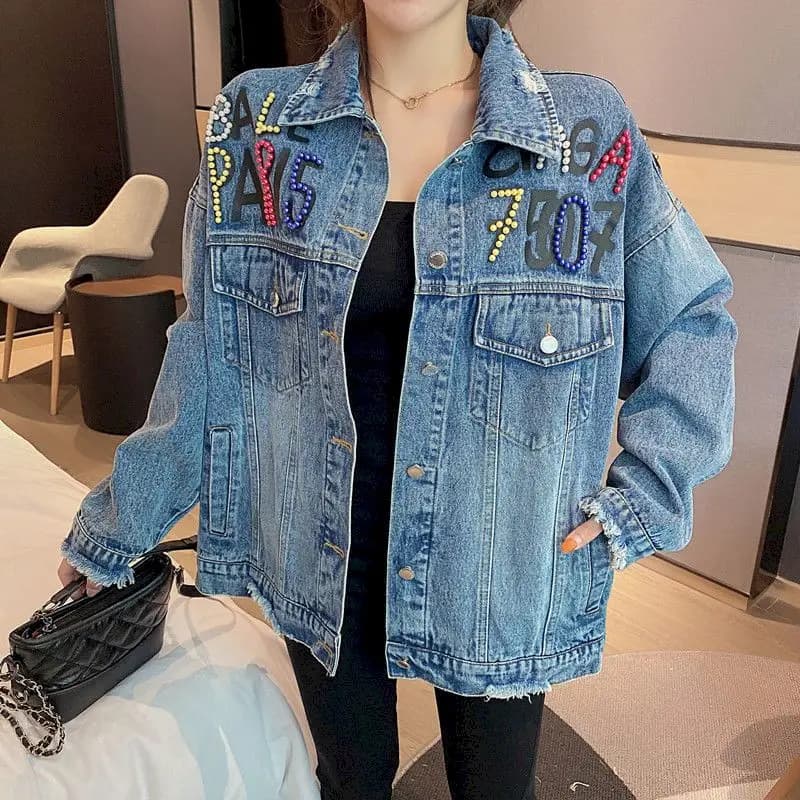 Veste en Jean pour femme, manteau décontracté, ample, tendance, tendance, tendance, tendance, collec