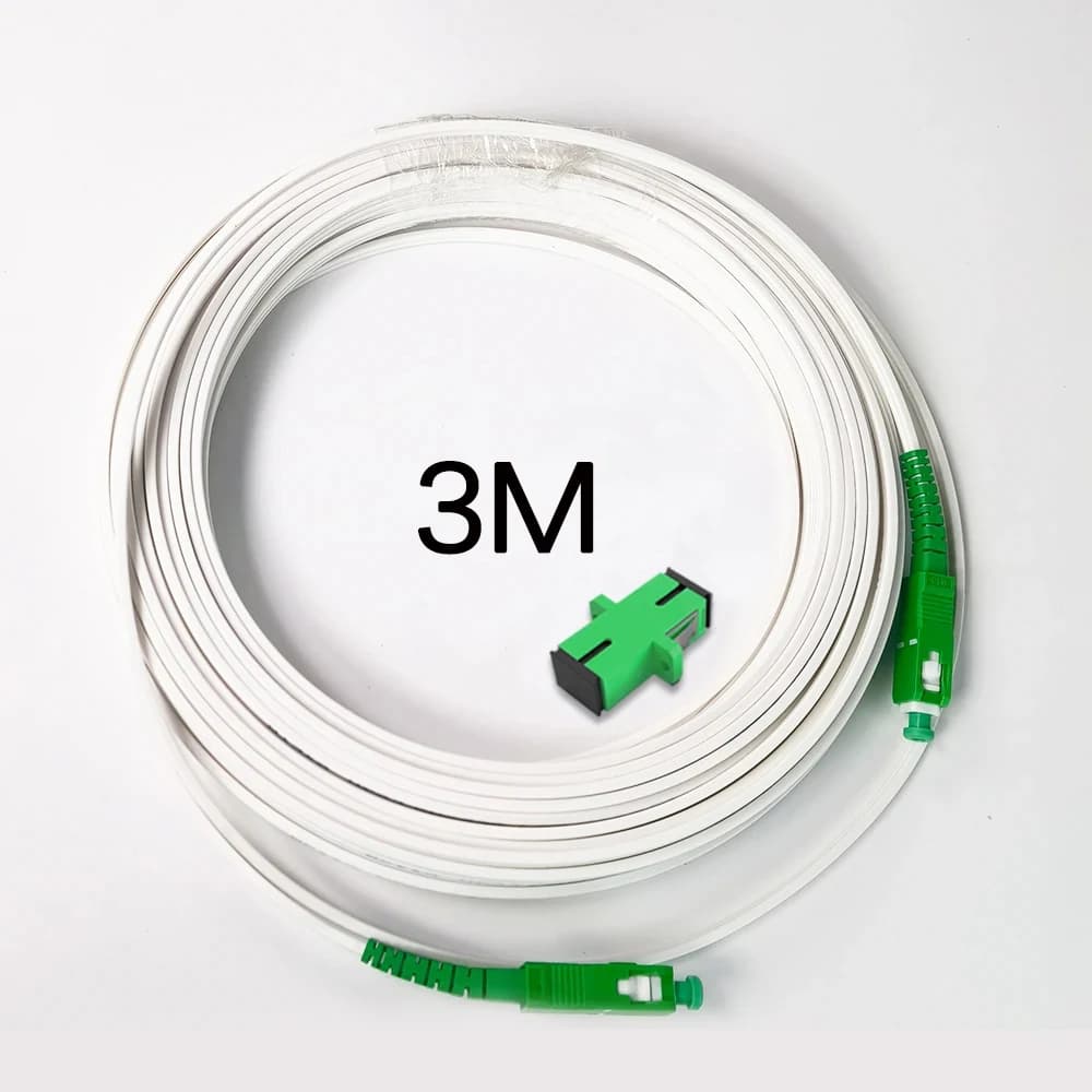 Câble de raccordement optique d'intérieur, cordon de raccordement FTTH SC/APC à SC/APC 3M-120M, câbl
