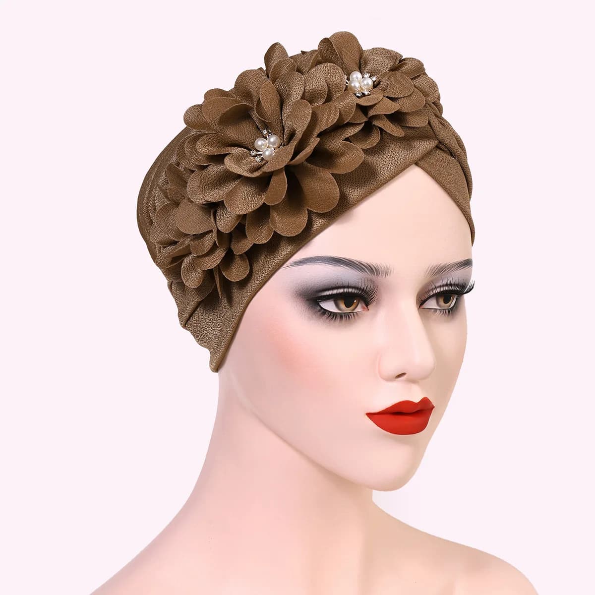 Casquettes turban à volants fleuris pour femmes, chapeaux africains, enveloppement de sauna, bonnet 
