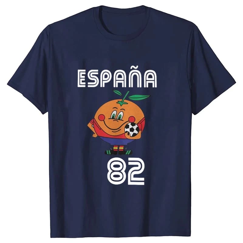 Naranjito T-Shirt hommes femmes T-Shirt col rond Espana 82 espagne mascotte 1982 Football Football T