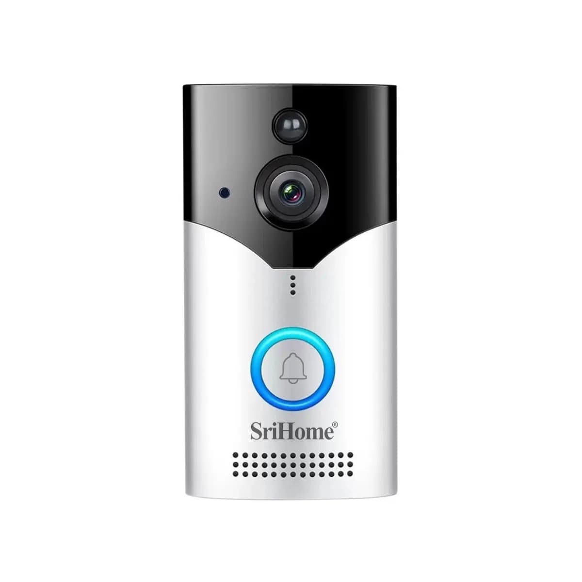 Srihome SH054+DH008 4MP 1400P Sonnette vidéo Wi-Fi à faible consommation, visiophone, caméra de port
