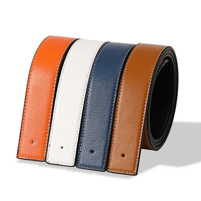 Ceintures de marque de luxe sans boucle pour hommes, haute qualité, boucle lisse, sangles masculines