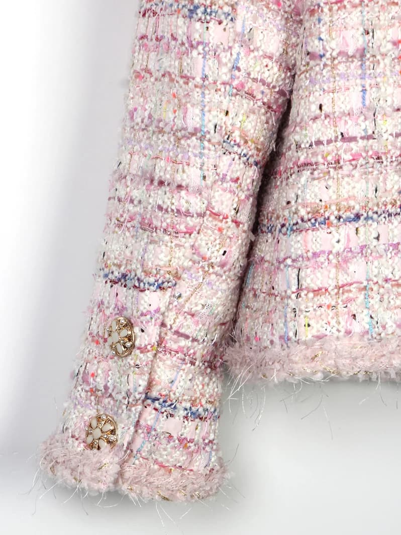 Veste tressée en Tweed romantique, nouveau Style, à la mode, élégante, de luxe, personnalisée, Socia