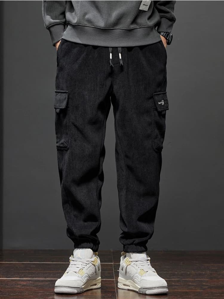 Pantalon décontracté à taille élastique pour homme, droit, proximité, wstring, harem, jogging, sport