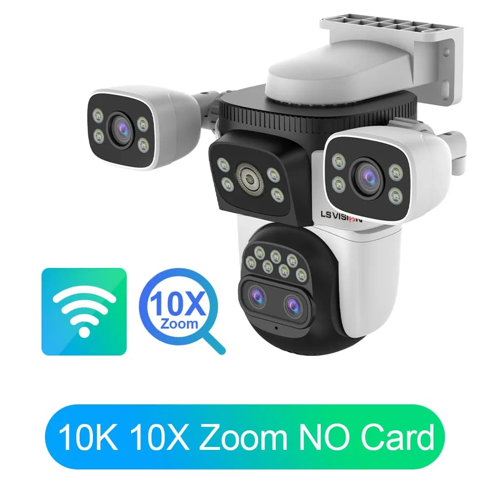 LS VISION 20MP 3 * écrans Surveillance à domicile caméra Wifi 10X Zoom caméra de Surveillance extéri