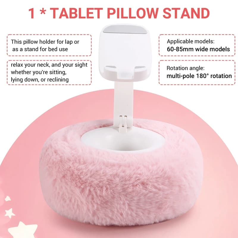 ABKW-réglable pour Support d'oreiller Kindle Support de lecture avec bol flou 360 °   Support de tél