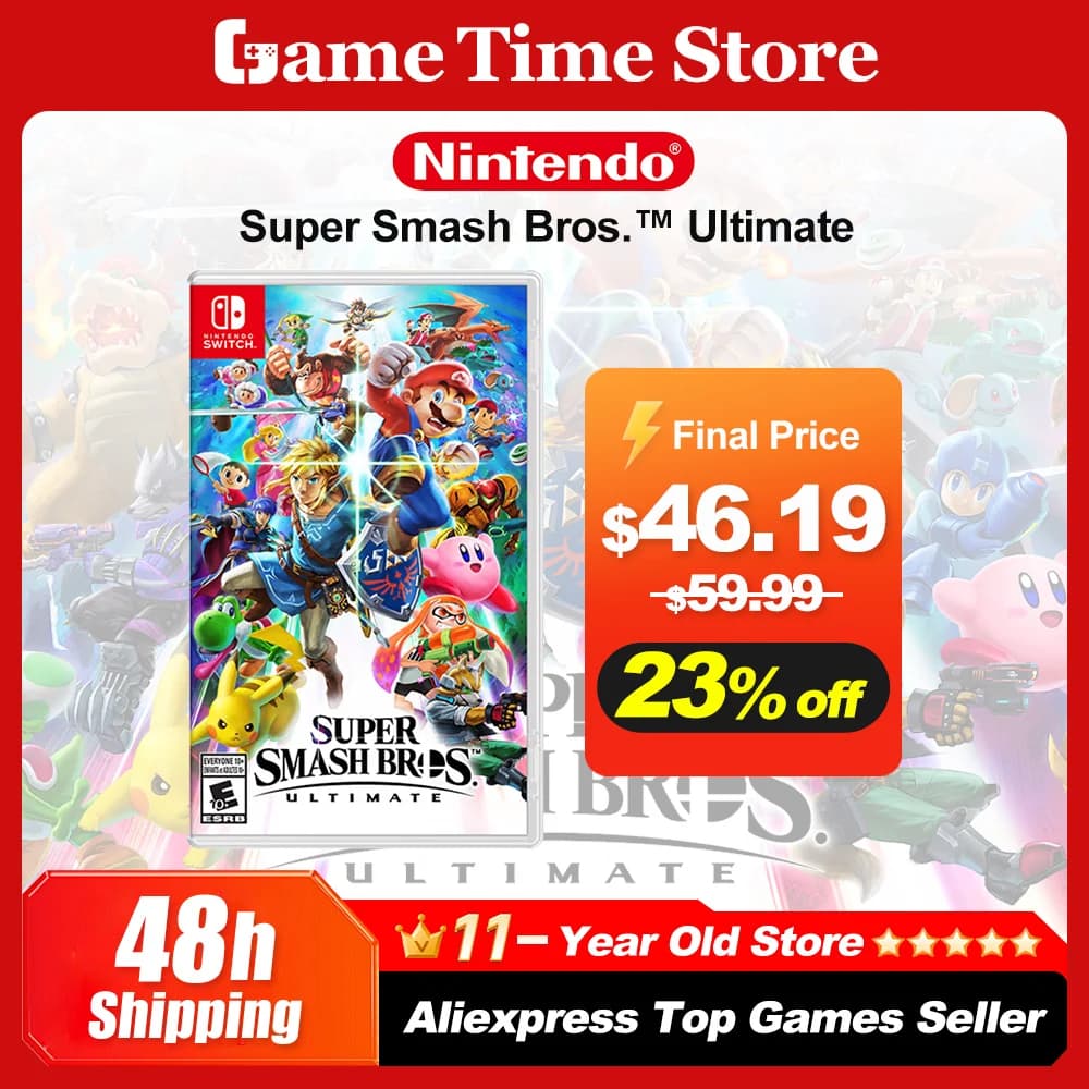 Super Smash Bros. Ultimate jeux switch OLED Lite Game Deals, 100% officiel, carte fongique originale