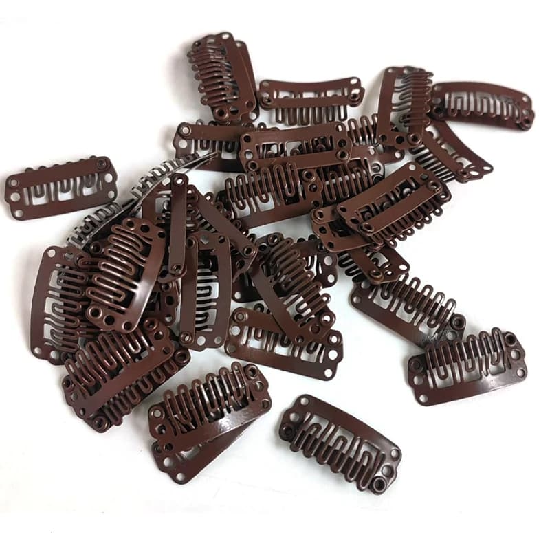 Clips de perruque U 2.3cm, 50 pièces, pour Extensions de cheveux humains/Extensions de tissage, acce