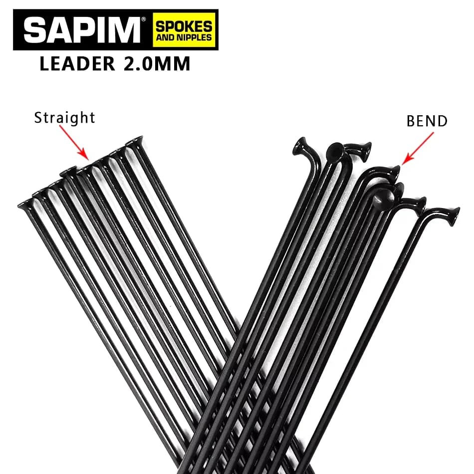 SAPIM-Rayons de vélo en forme de J avec capuchon en cuivre, rayons de vélo, rayons de vélo noirs, ra