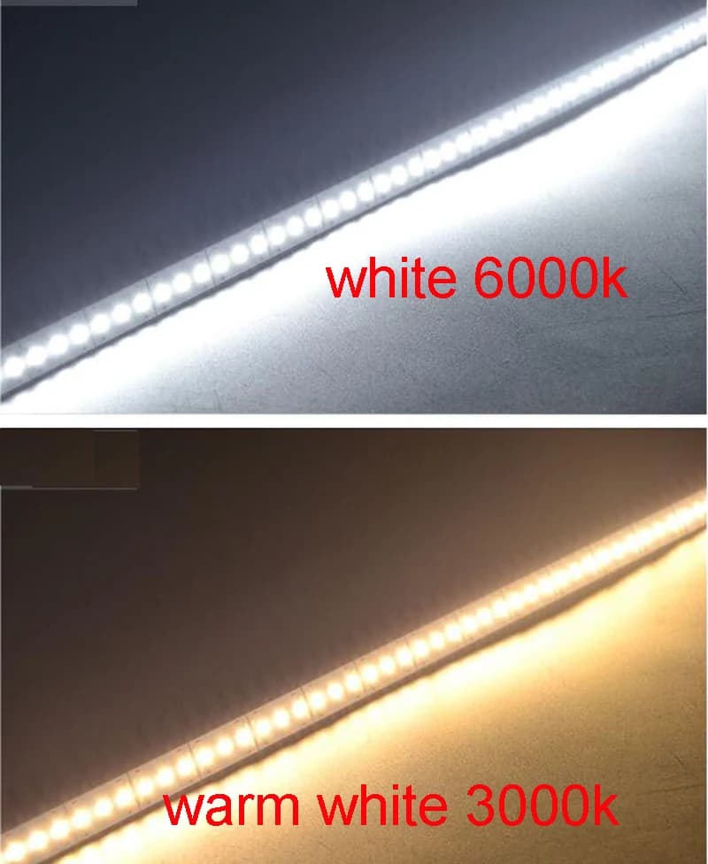 10 pièces 25cm 50cm 12V 24V 2835 LED bande dure 144 led/m 3000k blanc naturel 4000k 4500k blanc 6000