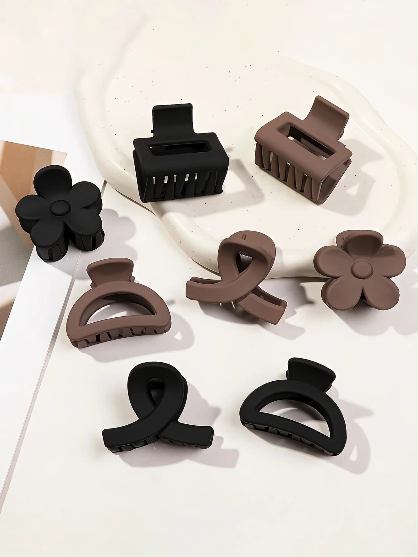 Pinces à cheveux multi-styles à petites fleurs pour femmes et filles, 5 pièces, pince à mâchoire rec