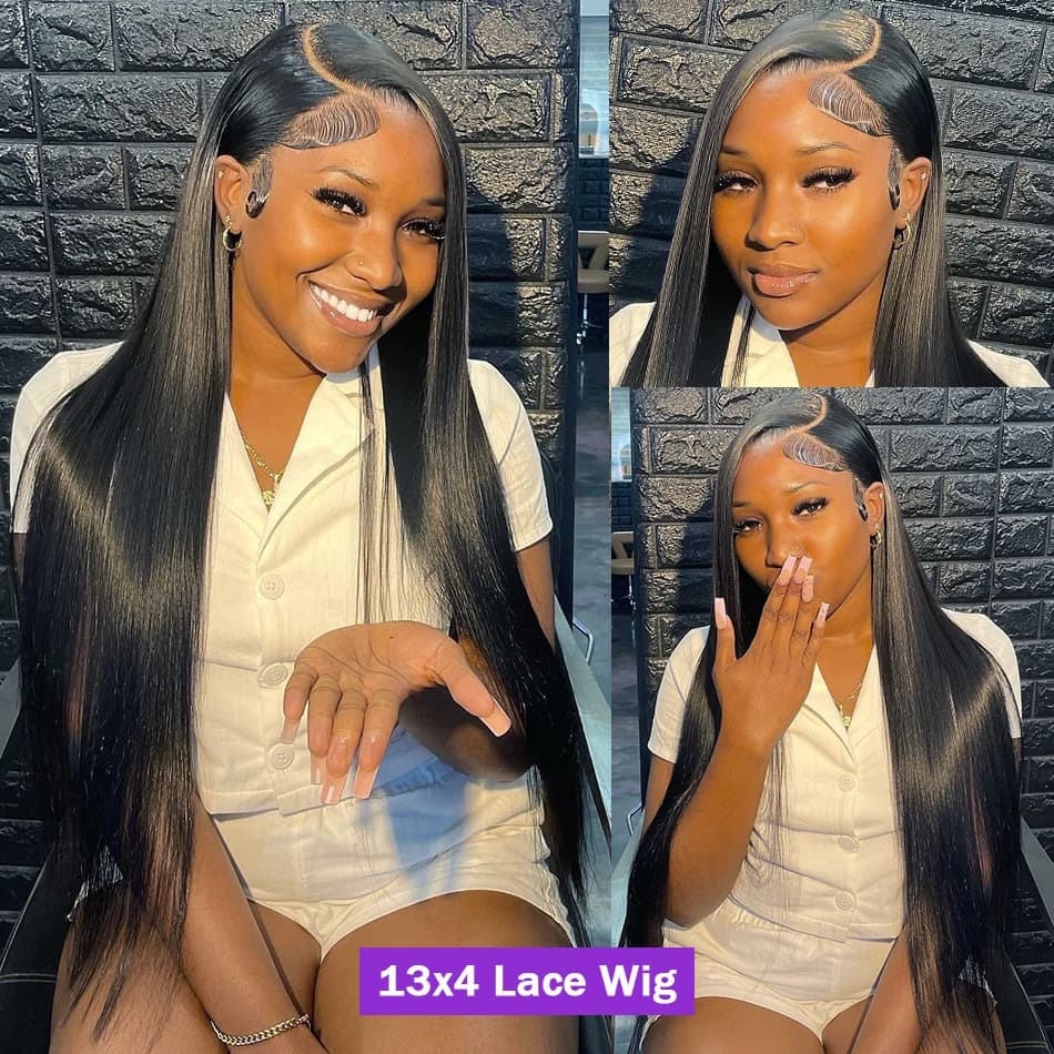 Sophia Straight Lace Front Wig, Perruques de cheveux humains, Perruque sans colle, Pas cher, Sans co