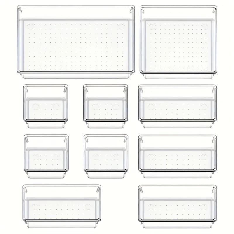 MELEvaluSet-Plateaux en plastique transparent, plateaux polyvalents, supports de synchronisation dan
