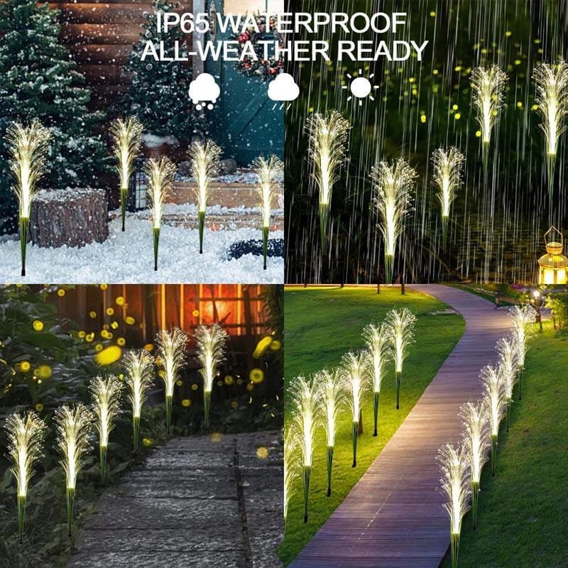 LED lampes de jardin solaires roseau lumineux extérieur décoratif solaire alimenté fleur piquet lumi