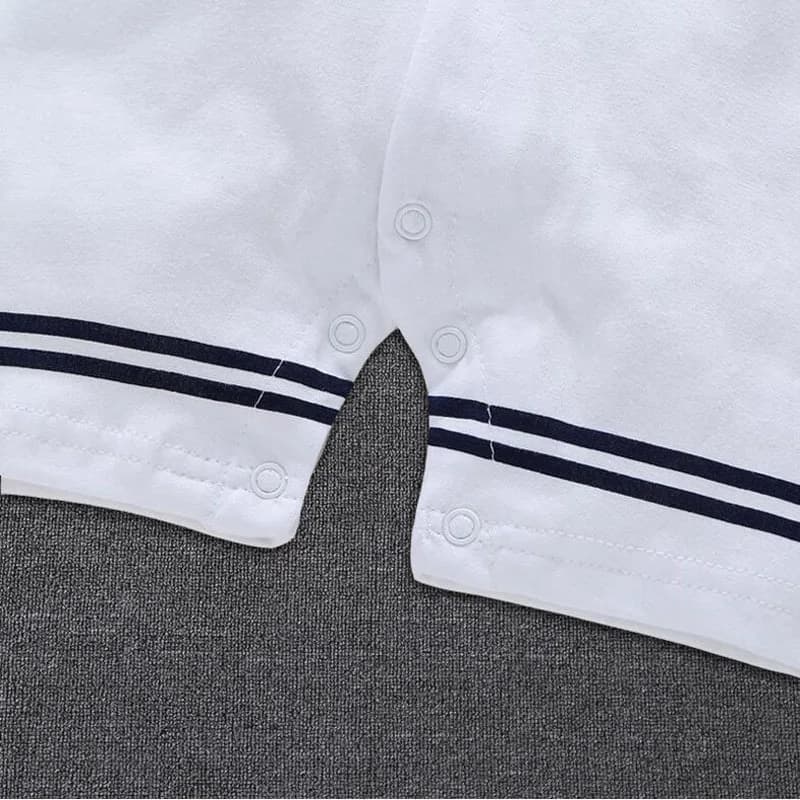 Nouveau-né bébé garçon vêtements combishort marin marine barboteuse à manches courtes combinaison Co